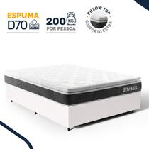 Cama Box com Colchão de Espuma D70 Pillow Top Ortopédico Ultra D70 Casal 138cm Cama Box com Colchão de Espuma D70 Pillow Top Ortopédico Ultra D70 Casal 138cm