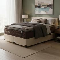 Cama Box com Colchão de Espuma Mega Pillow Queen 158 cm Cama Box com Colchão de Espuma Mega Pillow Queen 158 cm