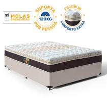 Cama Box com Colchão De Molas Ensacadas Castor Class Pocket Híbrido Viúva 128cm