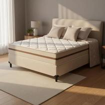 Cama Box com Colchão de Molas Ensacadas Classic Pocket Viúva 128 cm