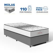 Cama Box com Colchão de Molas Ensacadas Double Face Essence Probel Solteiro 88cm