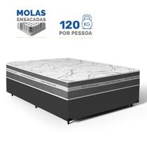 Cama Box Com Colchão de Molas Ensacadas Luve Casal 138 cm