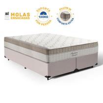 Cama Box com Colchão de Molas Ensacadas Pillow In Anjos Premium Dream Queen 158cm