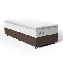 Cama Box com Colchão de Molas Ensacadas Pillow Top Flora Solteiro 88cm - Lucas Colchões