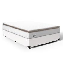 Cama Box com Colchão de Molas Ensacadas Pillow Top Neve Casal 138cm - Lucas Colchões