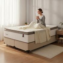 Cama Box com Colchão de Molas Ensacadas Pillow Top Supreme Lux Queen 158 cm Cama Box com Colchão de Molas Ensacadas Pillow Top Supreme Lux Queen 158 cm