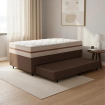 Cama Box com Colchão de Molas Ensacadas Pocket Classic Com Auxiliar de Espuma Unique Solteiro 88 cm