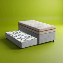 Cama Box com Colchão de Molas Ensacadas Solteiro Anjos Classic Auxiliar de Espuma Unique Solteiro 88 cm