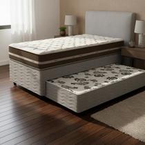 Cama Box com Colchão de Molas Solteiro Anjos Classic Pocket Auxiliar de Espuma Unique Solteiro 88 cm