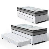 Cama Box com Colchao Espuma D33 Pillow In Anjos Ortosleep + Auxiliar de Espuma Unique Solteiro 88cm Cama Box com Colchao Espuma D33 Pillow In Anjos Ortosleep + Auxiliar de Espuma Unique Solteiro 88cm