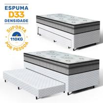 Cama Box com Colchao Espuma D33 Pillow In Anjos Ortosleep com Auxiliar de Espuma Unique Solteiro 88 cm