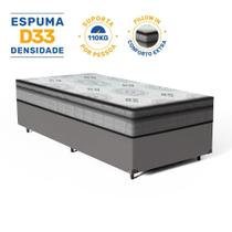 Cama Box com Colchão Espuma D33 Pillow In Anjos Ortosleep Solteiro 88x188x57cm - Anjos Colchões