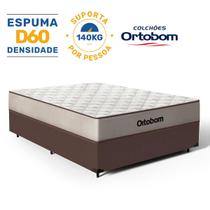 Cama Box com Colchão Espuma D60 Ortobom Force Dream Casal 138 cm Cama Box com Colchão Espuma D60 Ortobom Force Dream Casal 138 cm