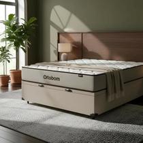Cama Box com Colchão Espuma D60 Ortobom Force Dream Casal 138 cm