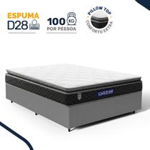 Cama Box com Colchão Gazin de Espuma D28 Pillow Top Ortoblack Casal 138cm Cama Box com Colchão Gazin de Espuma D28 Pillow Top Ortoblack Casal 138cm