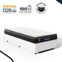 Cama Box com Colchão Gazin de Espuma D28 Pillow Top Ortoblack Solteiro 88cm Cama Box com Colchão Gazin de Espuma D28 Pillow Top Ortoblack Solteiro 88cm