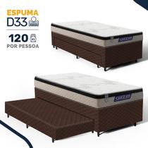 Cama Box com Colchão Gazin de Espuma D33 Pillow In Force MID + Auxiliar de Espuma Solteiro 88cm Cama Box com Colchão Gazin de Espuma D33 Pillow In Force MID + Auxiliar de Espuma Solteiro 88cm