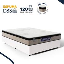 Cama Box com Colchão Gazin de Espuma D33 Pillow In Force MID Queen 158cm