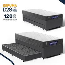 Cama Box com Colchão Gazin de Espuma D60 Double Face Force UP + Auxiliar de Molas Solteiro 88cm Cama Box com Colchão Gazin de Espuma D60 Double Face Force UP + Auxiliar de Molas Solteiro 88cm