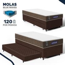 Cama Box com Colchão Gazin de Molas Ensacadas One Face Air Light + Auxiliar de Espuma Solteiro 88cm Cama Box com Colchão Gazin de Molas Ensacadas One Face Air Light + Auxiliar de Espuma Solteiro 88cm