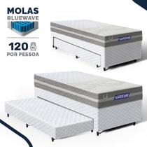 Cama Box com Colchão Gazin de Molas Ensacadas One Face Air Up + Auxiliar de Espuma Solteiro 88cm Cama Box com Colchão Gazin de Molas Ensacadas One Face Air Up + Auxiliar de Espuma Solteiro 88cm