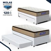 Cama Box com Colchão Gazin de Molas Ensacadas Pillow Top Air Pro + Auxiliar de Espuma Solteiro 88cm Cama Box com Colchão Gazin de Molas Ensacadas Pillow Top Air Pro + Auxiliar de Espuma Solteiro 88cm