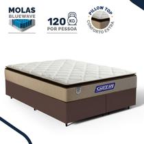 Cama Box com Colchão Gazin de Molas Ensacadas Pillow Top Air Pro Queen 158cm