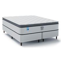 Cama Box com Colchão King Size Simmons Blue Wave - 193x203