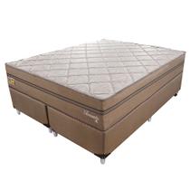 Cama Box com Colchão King Toronto Mola Ensacada (70x193x203) Dourado e Bege