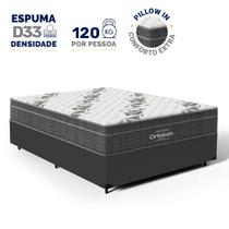 Cama Box Com Colchão Ortobom de Espuma D33 Airtech 100 Casal Cama Box Com Colchão Ortobom de Espuma D33 Airtech 100 Casal