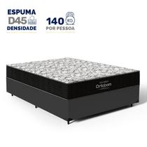 Cama Box Com Colchão Ortobom de Espuma D45 Airtech 150 Casal
