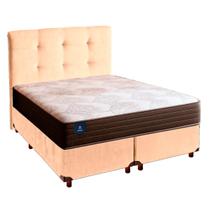 Cama Box Com Colchão Queen Celebration Euro Flex Colchões + Cabeceira Perola Cama Box Com Colchão Queen Celebration Euro Flex Colchões + Cabeceira Perola