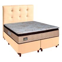 Cama Box Com Colchão Queen Luxe Hellen + Cabeceira Begetiza