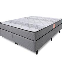 Cama Box com Colchão Queen Ortopédico Firme Espuma D33 Antialérgico 158x198x51cm - BF Colchões