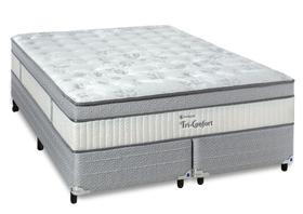 Cama Box com Colchão Queen Sankonfort Tri-Confort 158x198