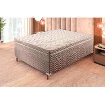 Cama Box com Colchão Queen Série 280 MF (198x158x70) Ecosono - Prata