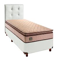 Cama Box Com Colchão Solteiro Belmont Hellen + Cabeceira Branco