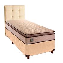 Cama Box Com Colchão Solteiro Belmont Hellen + Cabeceira Perola