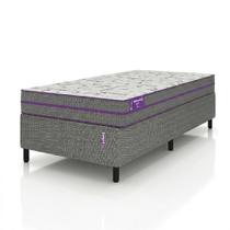 Cama Box com Colchão Solteiro D28 Ortovip 88x188x55 Firme Smartz