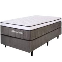 Cama Box com Colchão Solteiro Molas Ensacadas Espuma D33 e Pillow de Visco Power Sleep 88x188cm - BF Colchões
