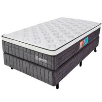 Cama Box com Colchão Solteiro Molas Ensacadas Espuma D33 e Pillow de Visco Power Sleep 88x188cm - BF Colchões