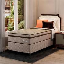 Cama Box com Colchão Solteiro Supreme Mola Ensacada (72x108x198) Dourado