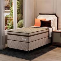 Cama Box com Colchão Solteiro Supreme Mola Ensacada (72x88x188) Dourado