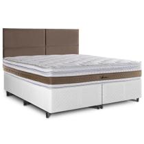 Cama Box com Painel Montável Herval King Amore, 67x193x203 cm, Molas Ensacadas