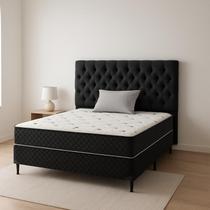 Cama Box Conjugada Casal Macio + Cabeceira