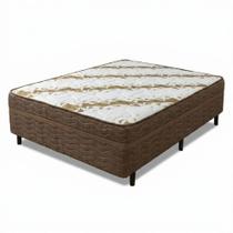 Cama Box Conjugada Casal Sleep Prime Euro Pillow D28 Marrom Probel Cama Box Conjugada Casal Sleep Prime Euro Pillow D28 Marrom Probel