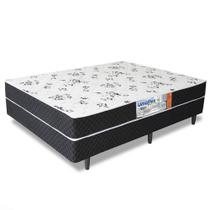 Cama Box Conjugada Casal Umaflex Espuma D28 e Revestimento Poliéster 51x138x188cm Oryon PRETO/BRANCO