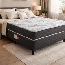 Cama Box Conjugada Ortopedica Casal D28 com Travesseiros- Lucas Home - Unique 138x188x64cm