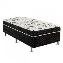 Cama Box Conjugada Solteiro 43x88x188cm D28 Union Ortopedic Ortobom Preto/Branco Cama Box Conjugada Solteiro 43x88x188cm D28 Union Ortopedic Ortobom Preto/Branco
