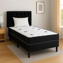 Cama Box Conjugada Solteiro com Painel Cama Box Conjugada Solteiro com Painel